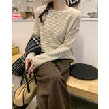 クルーネックドロップドショルダースリーブボーダートップス | Ulysses | 詳細画像3