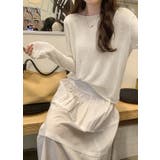 ボートネック長袖透ける無地トップス | Ulysses | 詳細画像2