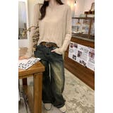 ボートネック長袖透ける無地トップス | Ulysses | 詳細画像3