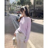 ボートネック長袖透ける無地トップス | Ulysses | 詳細画像5