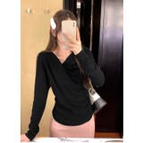 デザインイレギュラー長袖無地トップス | Ulysses | 詳細画像7 