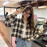 ブラウン | 襟付きシングルブレストチェック柄ショートシャツ | Ulysses