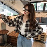 襟付きシングルブレストチェック柄ショートシャツ | Ulysses | 詳細画像4 