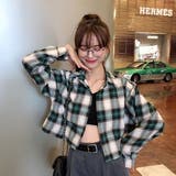 襟付きシングルブレストチェック柄ショートシャツ | Ulysses | 詳細画像5 