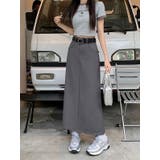 ハイウエストベルト付きポケット付き無地スカート | Ulysses | 詳細画像1 