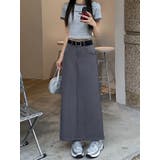 ハイウエストベルト付きポケット付き無地スカート | Ulysses | 詳細画像4 