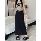 ハイウエストベルト付きポケット付き無地スカート | Ulysses | 詳細画像7 