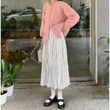 ホワイト | デザインひもがある無地スカート | Ulysses