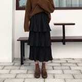 ブラック | ひもがある無地スカート | Ulysses