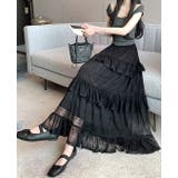 シンプルひもがあるフリル付きチュール無地スカート | Ulysses | 詳細画像5 