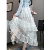 シンプルひもがあるフリル付きチュール無地スカート | Ulysses | 詳細画像8 