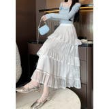 シンプルひもがあるフリル付きチュール無地スカート | Ulysses | 詳細画像9 