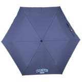 ネイビー | チャンピオン 男女兼用 無地 ガレッジロゴ ステッチ 耐風 3段ミニ折傘 | アンビープラス