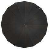 ブラック | 快滴DRY 男女兼用 超撥水 耐風  無地 大判 16本骨 手開長傘 | アンビープラス