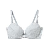 グレー | リボンブラレース 胸もとフィットながもち～動いても、キレイはつづく～ 3 | une nana cool