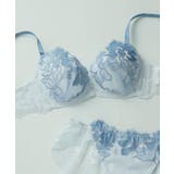 グレイッシュブルー | 【ベロアのレースが特別感を演出】ワイヤーブラ BUN206 | une nana cool