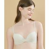 ベージュ | 胸もとフィットをリボンでキープ リボンブラシンプル JB2000 | une nana cool