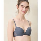 ダークグレー | 胸もとフィットをリボンでキープ リボンブラシンプル JB2000 | une nana cool