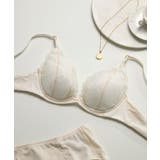 アイボリー | リニューアル【綿混】ビタードットコットン 3/4カップブラ JB2780 | une nana cool