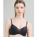 ブラック | 【リニューアル】364ブラ レース ノンワイヤーブラ JB3560 | une nana cool