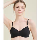 ブラック | 【リニューアル】364ブラ シンプル ノンワイヤーブラ JB3760 | une nana cool