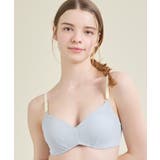 グレー | 【リニューアル】364ブラ シンプル ノンワイヤーブラ JB3760 | une nana cool