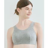 杢グレー | パッド付きナイトアップブラ ノンワイヤーブラ JB3914 | une nana cool