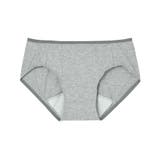 杢グレー | 綿ベア天竺 カラーブロッキング サニタリーショーツ LF5073 | une nana cool