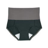 ブラック | 綿ベア天竺 カラーブロッキング サニタリーショーツ LF5173 | une nana cool