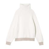 アイボリー | カラーブロッキング タートルネックプルオーバー LP4700 | une nana cool