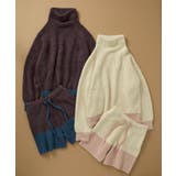 カラーブロッキング タートルネックプルオーバー LP4706 | une nana cool | 詳細画像1 