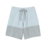 サックスブルー | カラーブロッキング ショートパンツ LP5701 | une nana cool