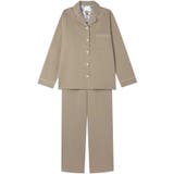 ベージュ | 【綿100%】72 2 メガハイゲージパジャマ | une nana cool