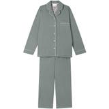 グレイッシュブルー | 【綿100%】なめらかハイゲージ天竺パジャマ MADE WITH | une nana cool