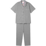 グレー | 【綿100％】40ハイゲージ天竺半袖パジャマ MADE WITH | une nana cool