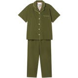 オリーブ | 【綿100％】40ハイゲージ天竺半袖パジャマ MADE WITH | une nana cool