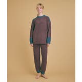 カラーブロッキング プルオーバー＆ロングパンツセット LP6710 | une nana cool | 詳細画像2 