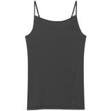 ブラック | オーガニックコットン 汗とりパッド付きキャミソール LS0150 | une nana cool