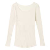 ベージュ | 綿100% リブ編みコットン 長袖シャツ LS1000 | une nana cool