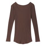 ダークブラウン | 綿100% リブ編みコットン 長袖シャツ LS1000 | une nana cool