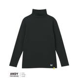 ブラック | MADE WITH ねずみのANDY 綿混裏起毛あったかシャツ LS6001 | une nana cool