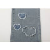 ハートパッチデザインデニムストレートパンツ | URBAN CHERRY | 詳細画像13