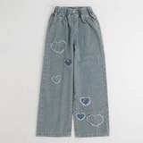 ハートパッチデザインデニムストレートパンツ | URBAN CHERRY | 詳細画像2