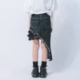 【インナーパンツ付き】レースフリルドッキングアシメハートフリンジデニムスカート | URBAN CHERRY | 詳細画像10