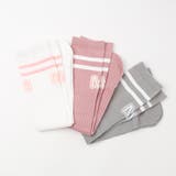 【3足セット】ラインリブロゴソックス | URBAN CHERRY | 詳細画像3