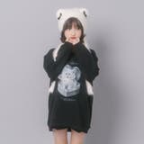 【CHIPIE/シピ】オーバーサイズシアーリボンキャットプリントミニワンピース | URBAN CHERRY | 詳細画像38