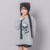 【CHIPIE/シピ】オーバーサイズシアーリボンキャットプリントミニワンピース | URBAN CHERRY | 詳細画像4