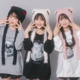 【CHIPIE/シピ】オーバーサイズシアーリボンキャットプリントミニワンピース | URBAN CHERRY | 詳細画像44