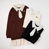 【CHIPIE シピ】(取り外し可能タイ付)ワンポイントロゴ刺繍ドッキングワンピ… | URBAN CHERRY | 詳細画像2 