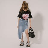 アシンメトリーフリンジデニムスカート | URBAN CHERRY | 詳細画像8 